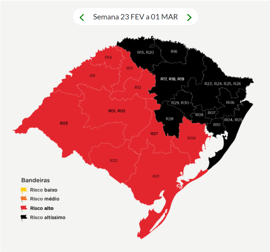 Porto Alegre adota regras da bandeira vermelha a partir desta terça-feira